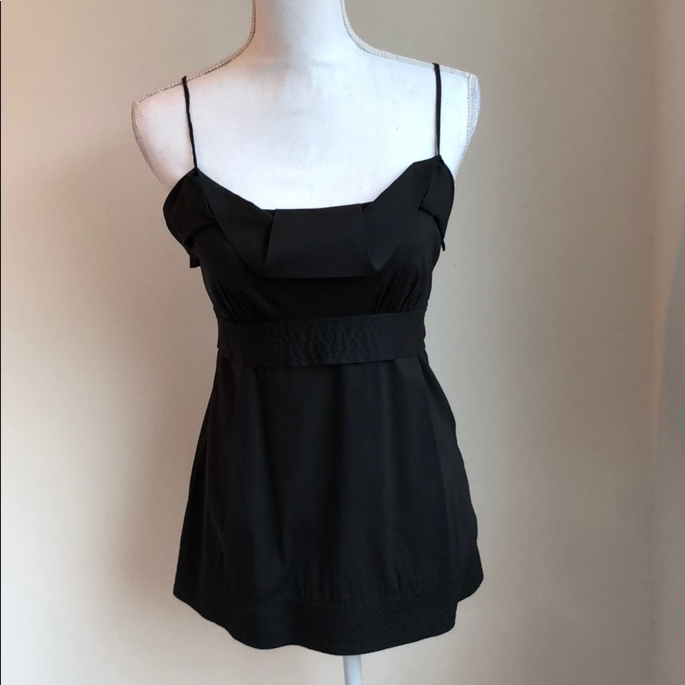 BCBG Max Azria Black Tie Waist Top - XS